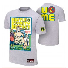 WWE футболка Джон Сина "Throwback", серая, John Cena